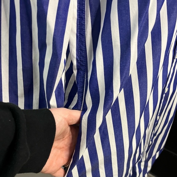Like new J.Crew blue and white striped shirt dress - XXS - Picture 7 of 10